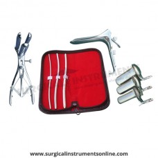 Hegar uterine dilator 3 pieces set,3-4, 5-6, 7-8, mathieu speculum, grave large, collin 3pcs
